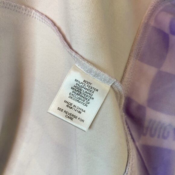 Juicy Couture Sweat Jacket size 1X Purple Checkered - Picture 7 of 7